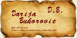 Darija Bukorović vizit kartica